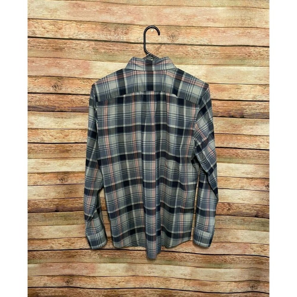 Vineyard Vines Shirt Small Slim Fit Longshore Button Down Gray Blue Plaid - Picture 6 of 6